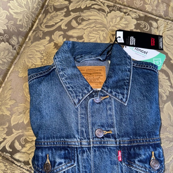 Levi’s ORIGINAL TRUCKER JACKET Soft As Butter Medium Wash blue Women Size M - Picture 11 of 16